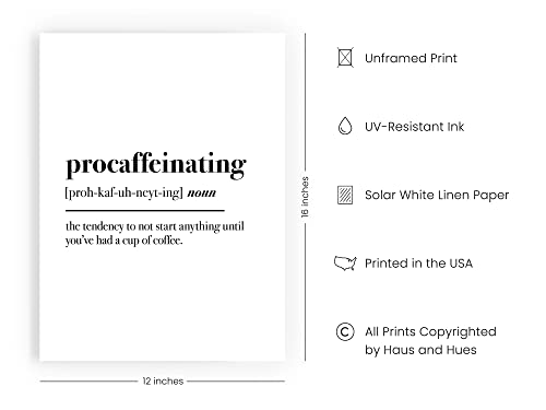 Haus and Hues Coffee Definition Wall Art Print