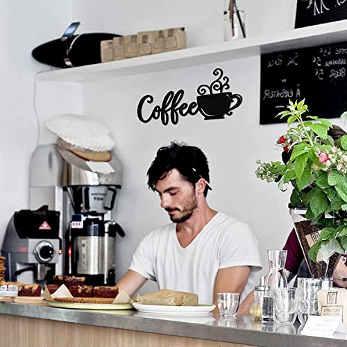 Metal Coffee Cup Wall Art for Kitchen Decor