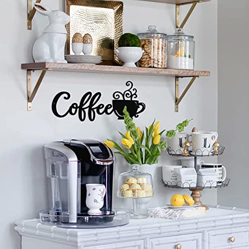 Metal Coffee Cup Wall Art for Kitchen Decor