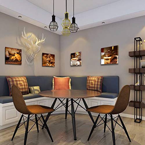 Coffee themed canvas artwork for kitchen and dining room