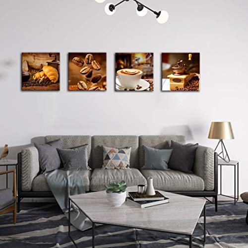 Coffee themed canvas artwork for kitchen and dining room