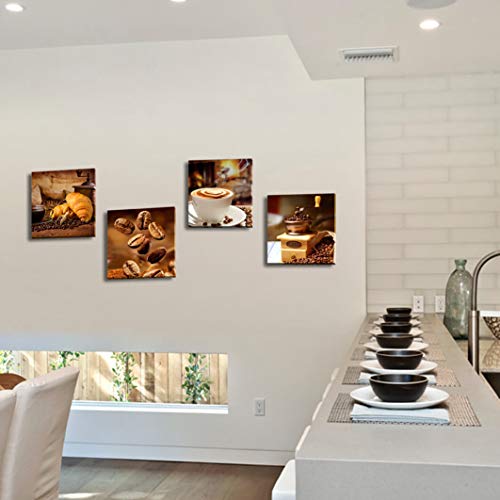 Coffee themed canvas artwork for kitchen and dining room