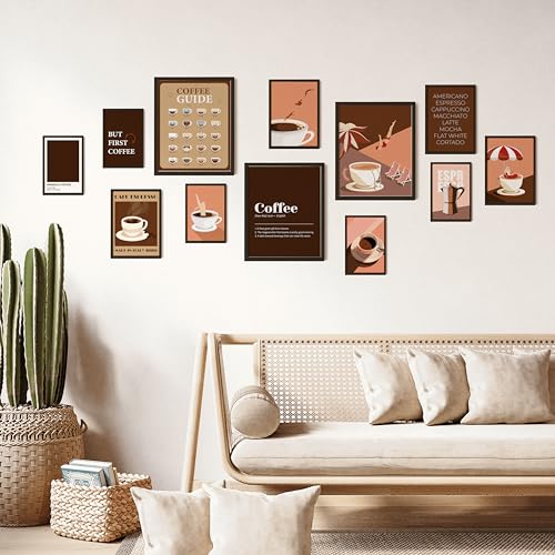 Modern Coffee Wall Art Prints for Kitchen Decor