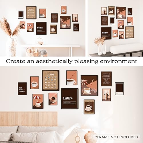 Modern Coffee Wall Art Prints for Kitchen Decor