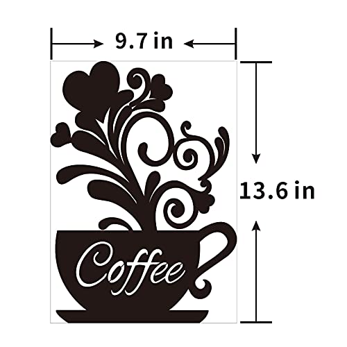 Coffee Bar Metal Wall Art Decor Sign