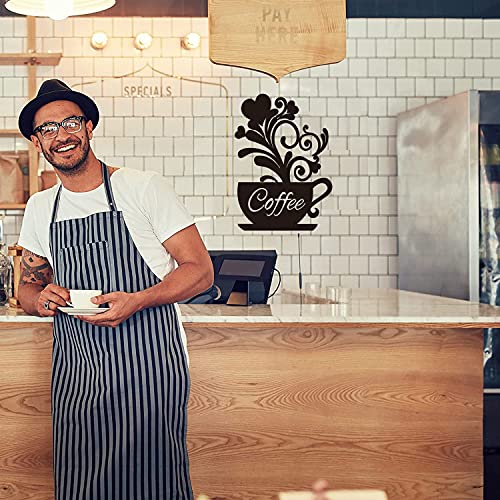 Coffee Bar Metal Wall Art Decor Sign