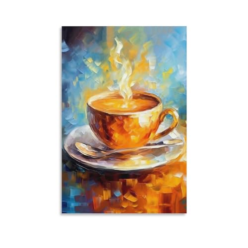 FireDeer Coffee Fork Vintage Aesthetic Canvas Wall Art