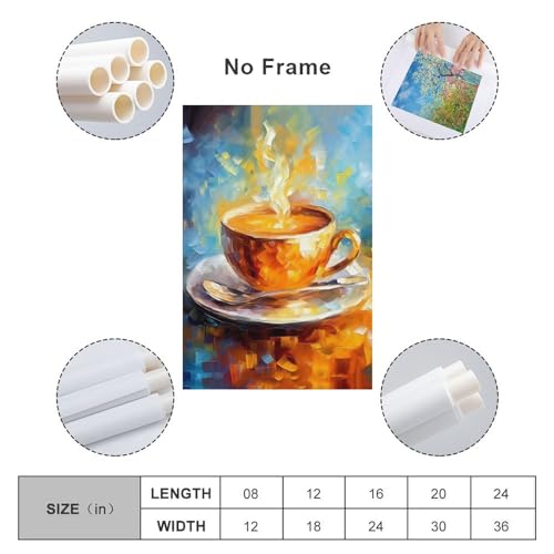 FireDeer Coffee Fork Vintage Aesthetic Canvas Wall Art