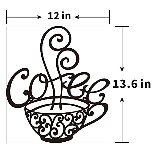 Modern Cafe Themed Coffee Cup Wall Decor Art