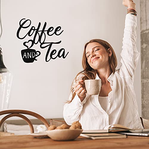 Metal Coffee Bar Sign for Kitchen Decor - 12x10.2