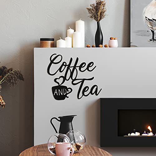 Metal Coffee Bar Sign for Kitchen Decor - 12x10.2