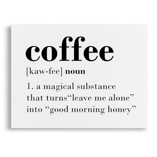 Gifts for Coffee Lovers: Coffee Definition Wall Art