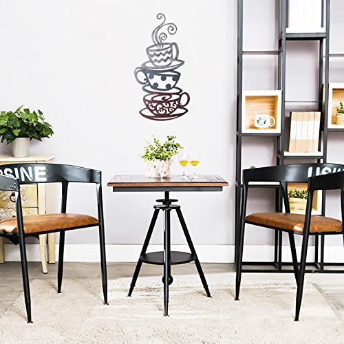 Adeco Metal Coffee Cups Wall Art for Kitchen