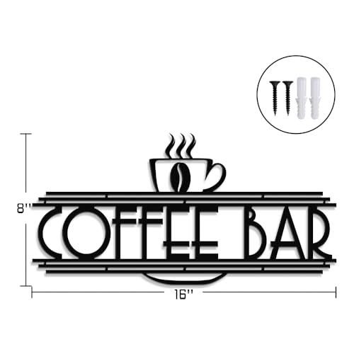 XORT Metal Coffee Bar Wall Art Kitchen Decor