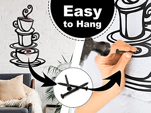 Vivegate Coffee Metal Art Wall Decor for Kitchen