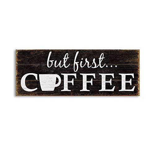 Inspirational Coffee Quotes Canvas Wall Art, Retro Decor