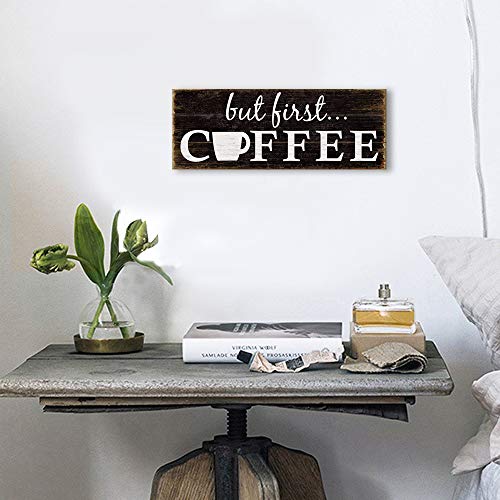 Inspirational Coffee Quotes Canvas Wall Art, Retro Decor