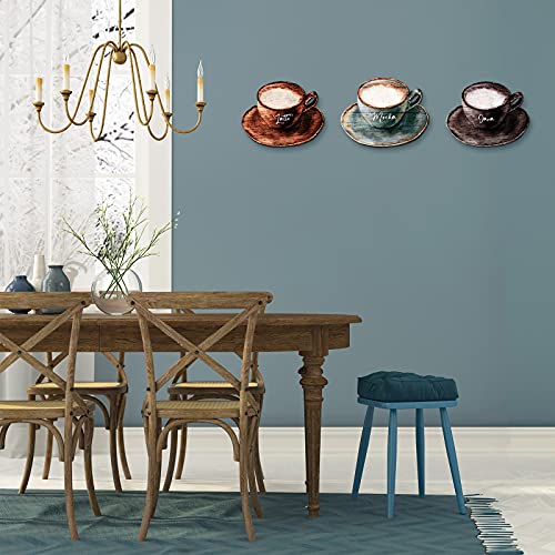 Wooden Coffee Signs Set for Retro Coffee Bar