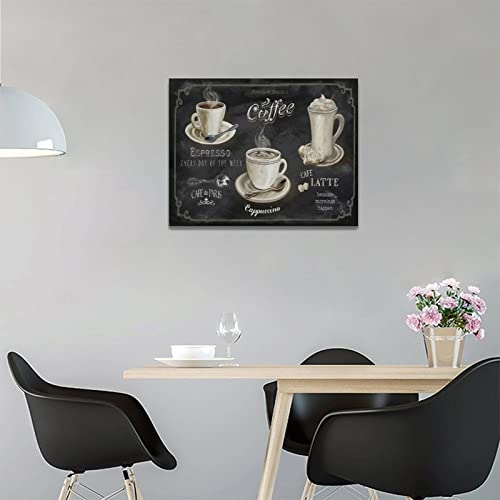 Rustic Coffee Wall Art for Kitchen Cafe Decor
