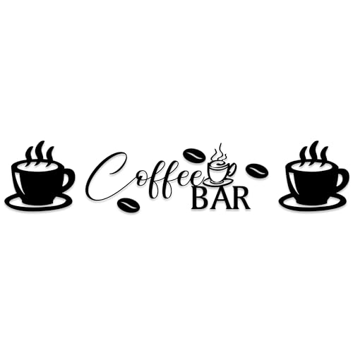 Metal Coffee Bar Wall Art for Kitchen Home Decor