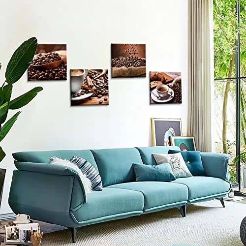 Coffee Beans and Picture Painting Wall Art Set
