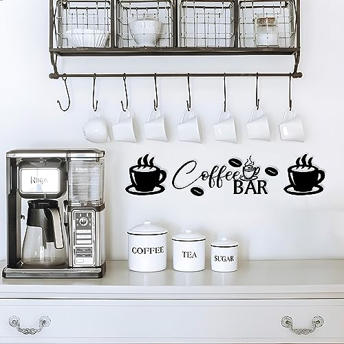 Metal Coffee Bar Wall Art for Kitchen Home Decor