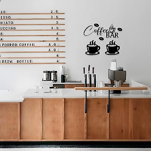 Metal Coffee Bar Wall Art for Kitchen Home Decor