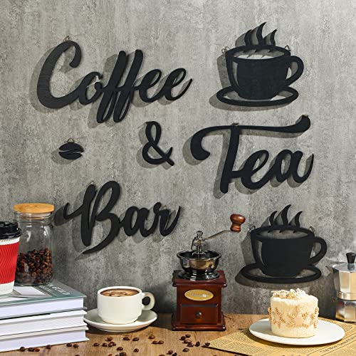 Rustic Coffee Wall Art with Beans and Cups