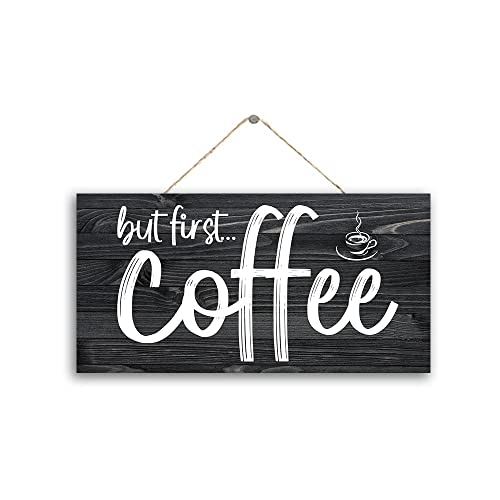 Rustic Coffee Bar Sign for Kitchen or Man Cave
