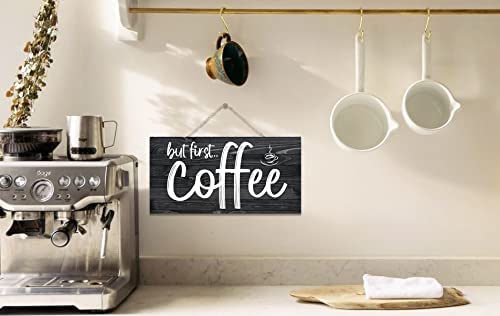 Rustic Coffee Bar Sign for Kitchen or Man Cave