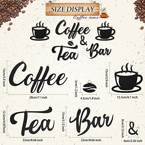 Rustic Coffee Wall Art with Beans and Cups