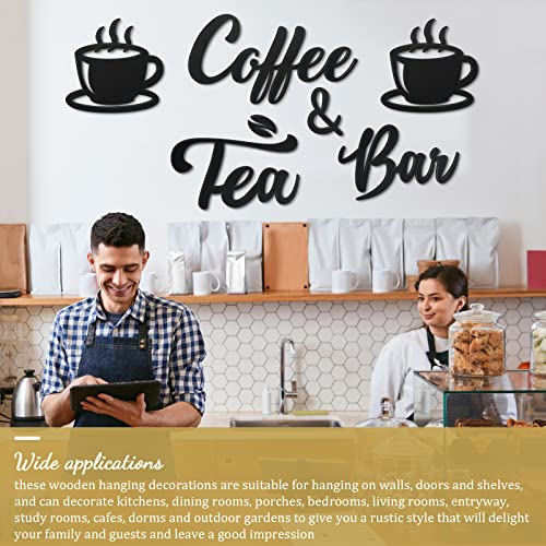 Rustic Coffee Wall Art with Beans and Cups