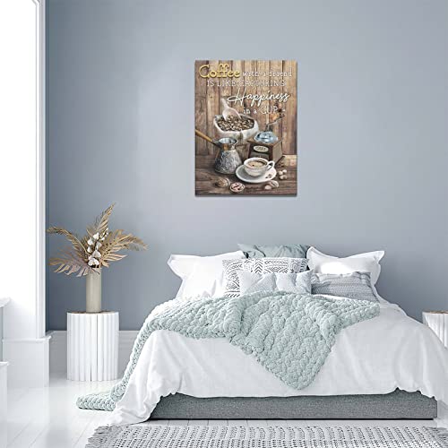 Modern Coffee Theme Canvas Wall Art Prints 12"x16