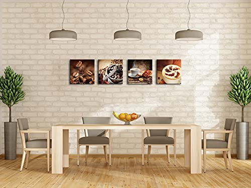 Coffee Bean Kitchen Canvas Wall Art Set