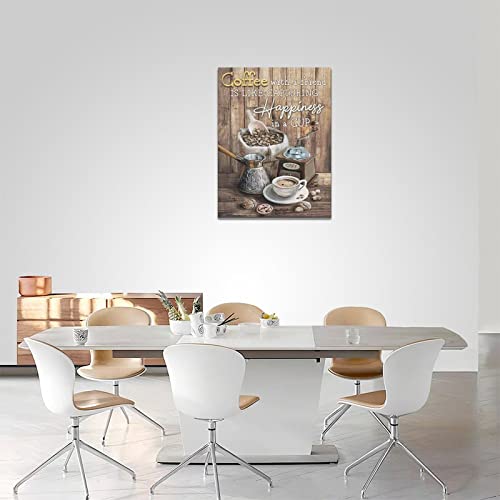Modern Coffee Theme Canvas Wall Art Prints 12"x16