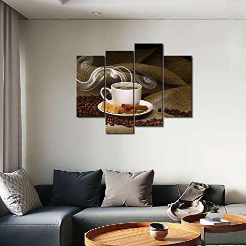 Modern Kitchen Wall Art Print Coffee Bean Canvas