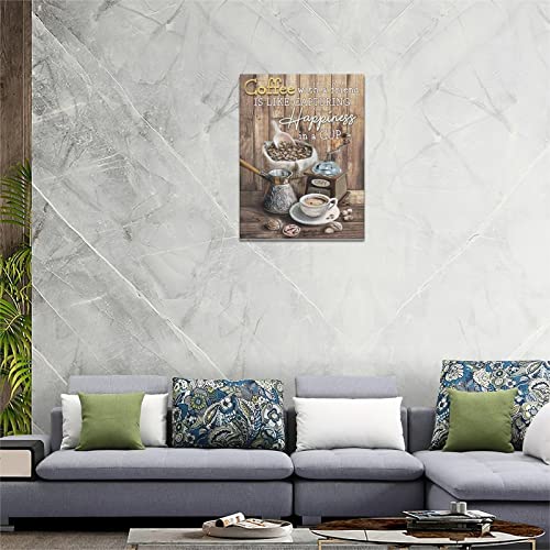 Modern Coffee Theme Canvas Wall Art Prints 12"x16