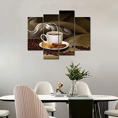 Modern Kitchen Wall Art Print Coffee Bean Canvas