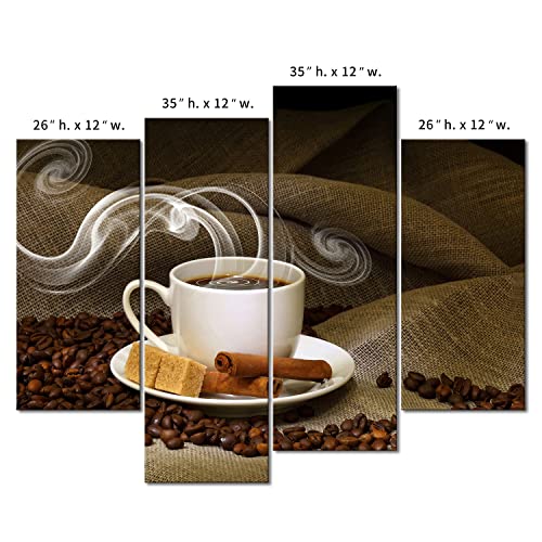 Modern Kitchen Wall Art Print Coffee Bean Canvas