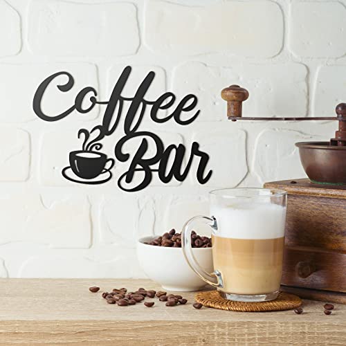 Farmhouse Coffee Bar Metal Sign for Cafe Decor