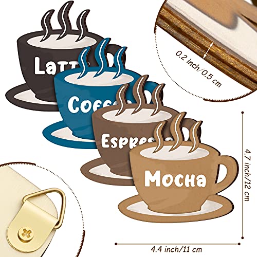 Coffee Theme Wooden Wall Decor Set - Rustic Farmhouse