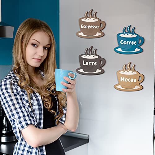 Coffee Theme Wooden Wall Decor Set - Rustic Farmhouse