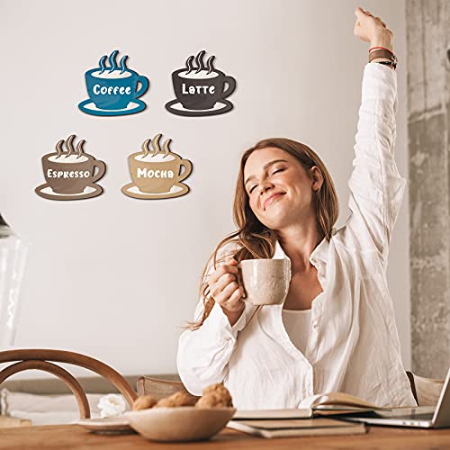 Coffee Theme Wooden Wall Decor Set - Rustic Farmhouse