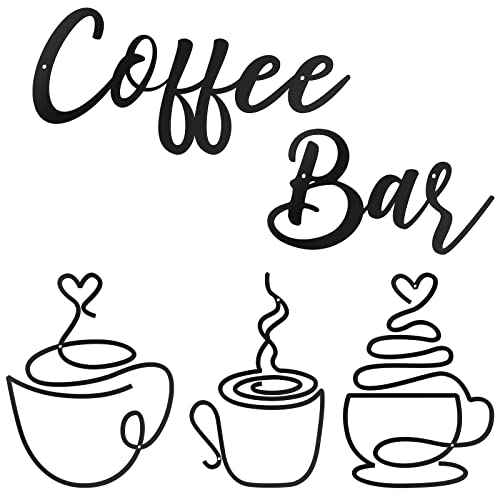 Wire Coffee Sign Set for Home and Office Decor