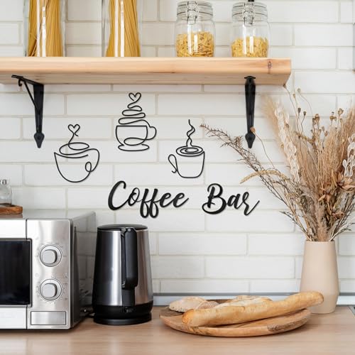 Wire Coffee Sign Set for Home and Office Decor