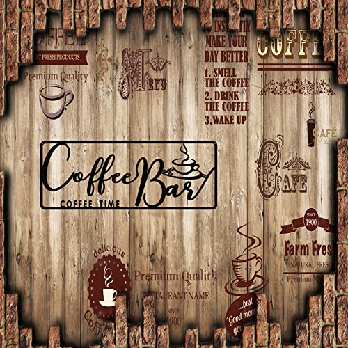 Metal Coffee Bar Sign for Modern Kitchen Decor