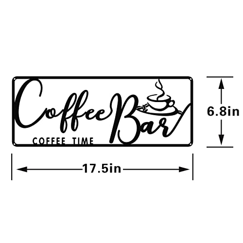 Metal Coffee Bar Sign for Modern Kitchen Decor