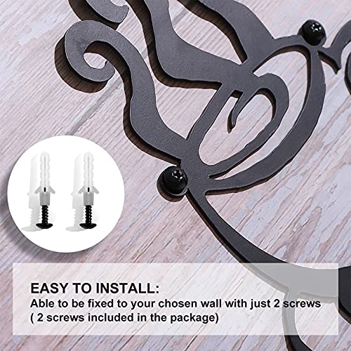 Metal Coffee Bar Sign, Farmhouse Kitchen Decor, Black