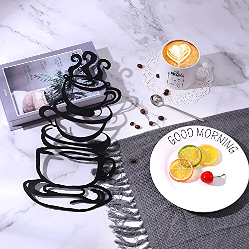 Metal Coffee Bar Sign, Farmhouse Kitchen Decor, Black