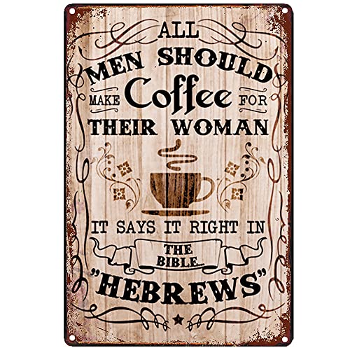 Retro Coffee Tin Metal Wall Art for Cafe/Home